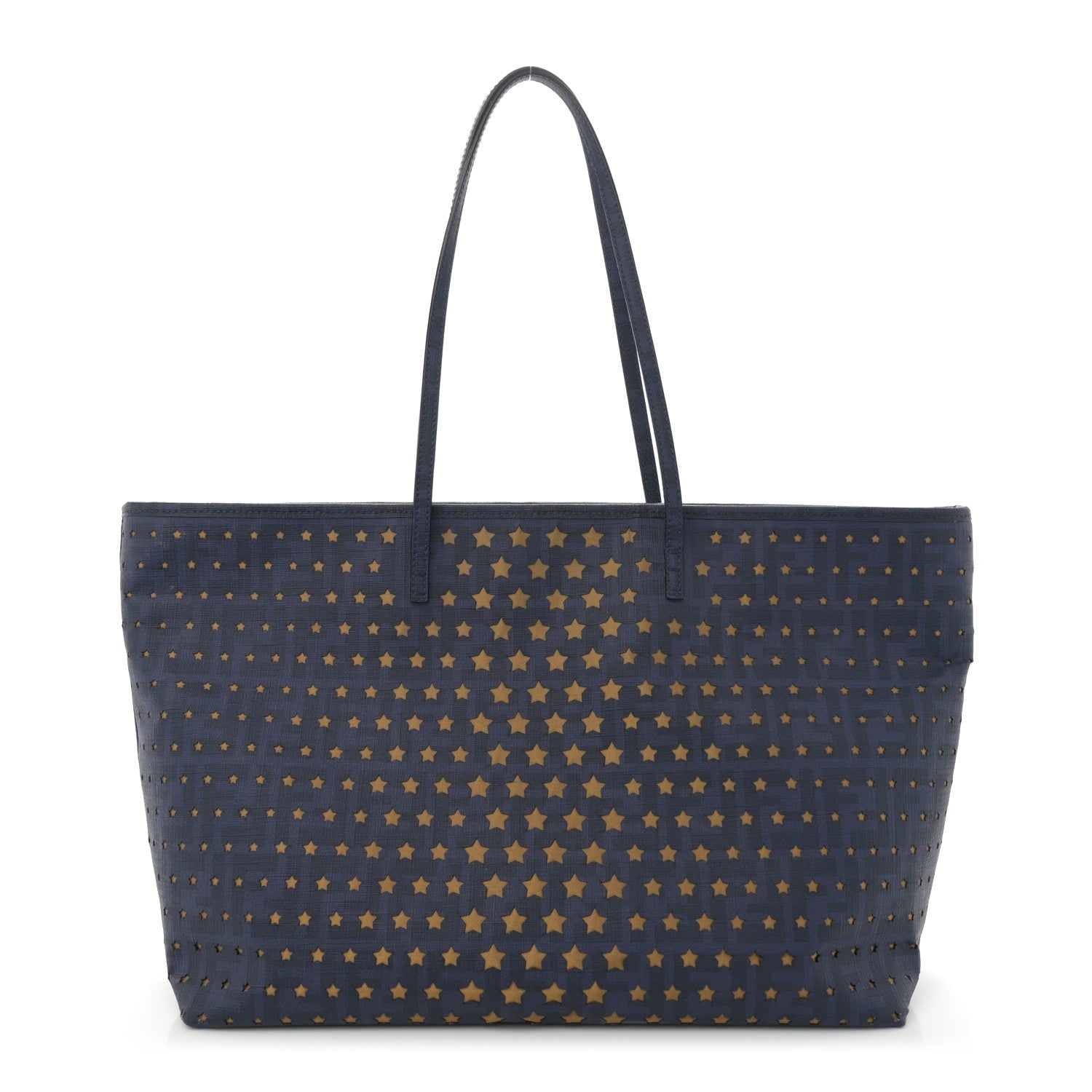 Zucca Spalmati Stars Medium Roll Tote Blue