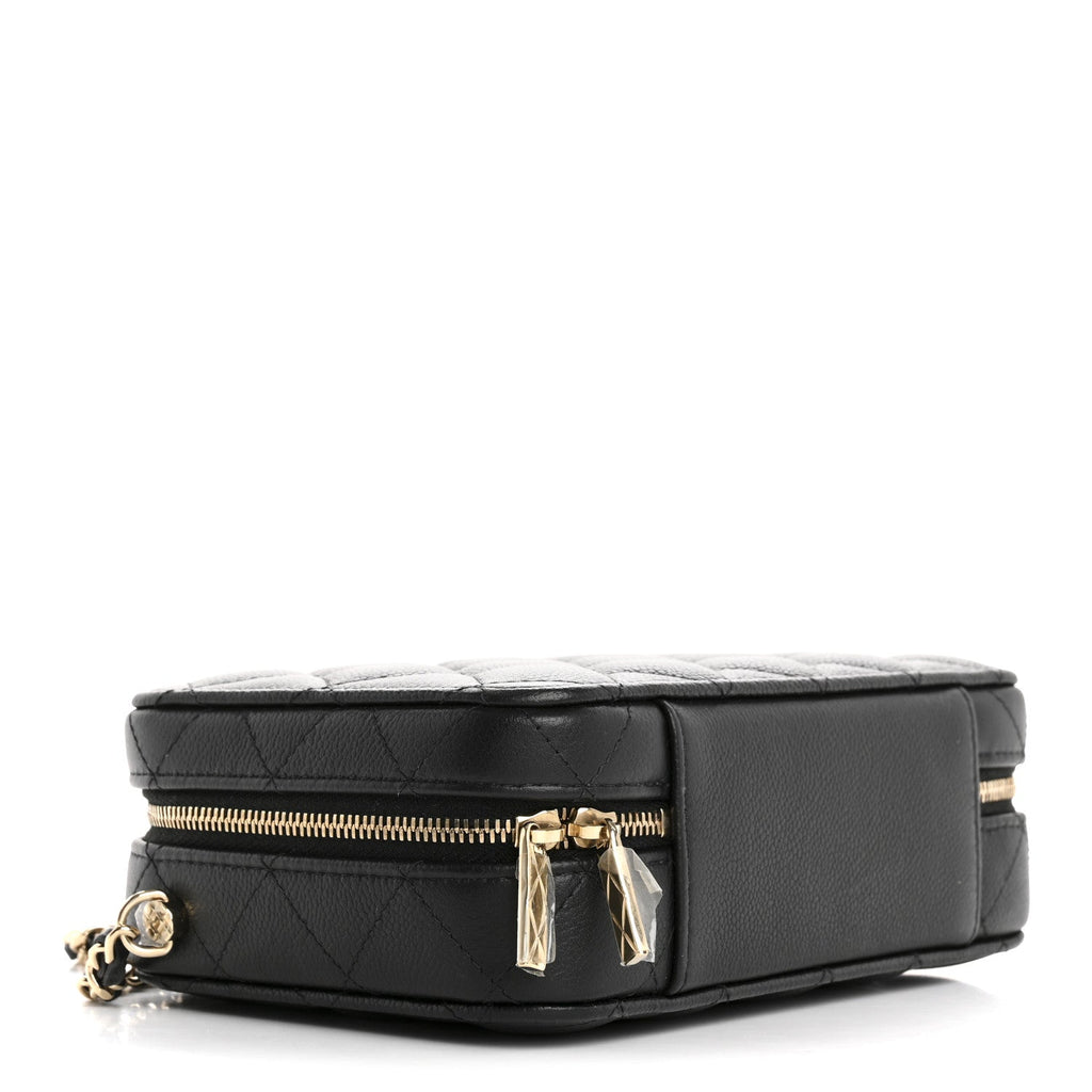 Caviar Quilted Vanity Case Black