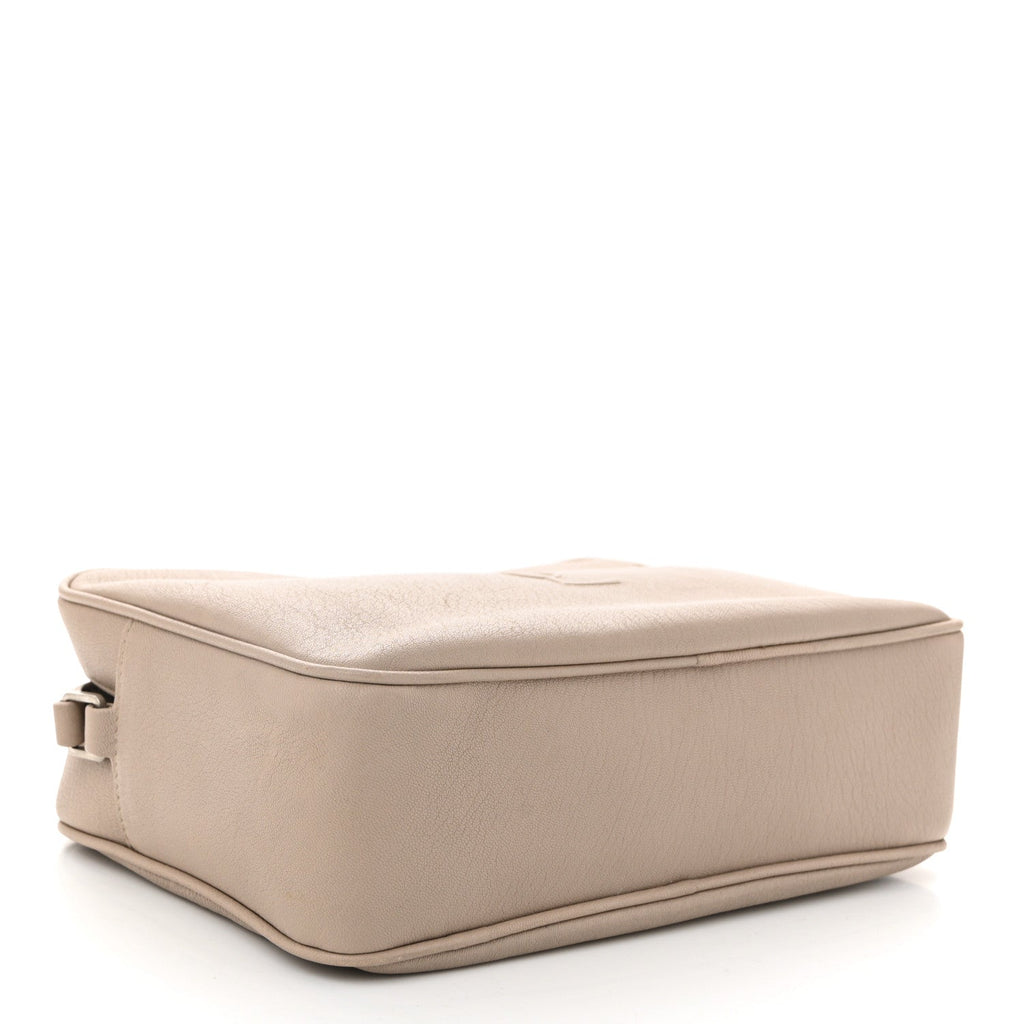 Lambskin Monogram Small Lou Camera Bag Dark Beige