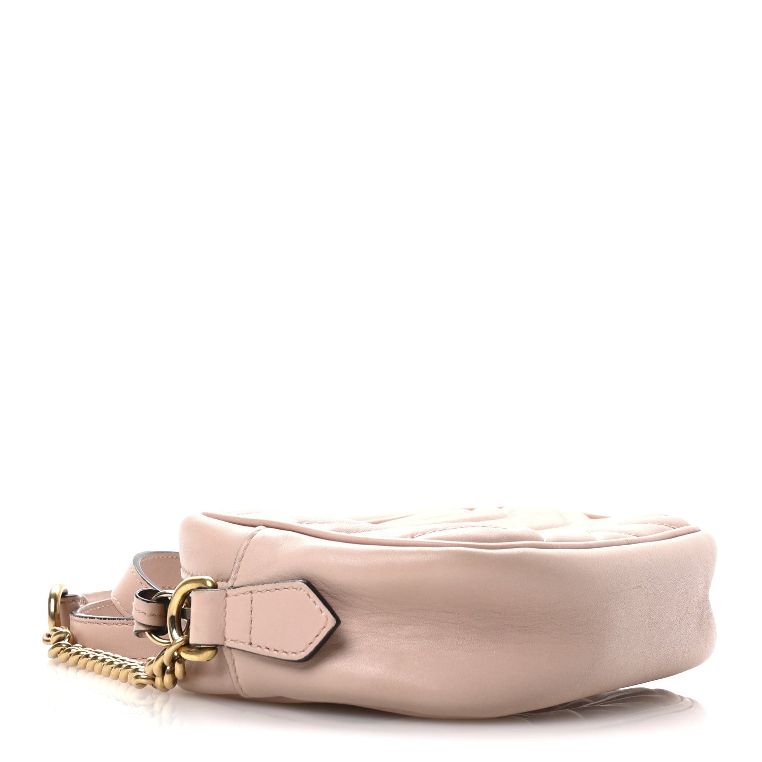 Calfskin Matelasse Mini GG Marmont Chain Shoulder Bag Perfect Pink