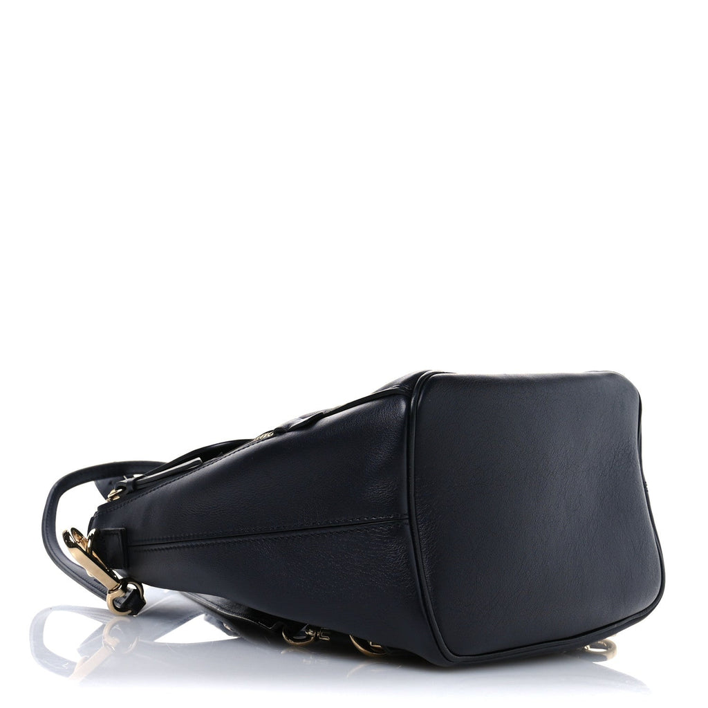Calfskin Quilted Medium Faye Backpack Full Blue