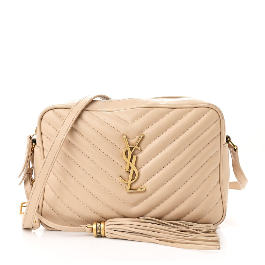 Calfskin Matelasse Monogram Lou Camera Bag Nude Powder