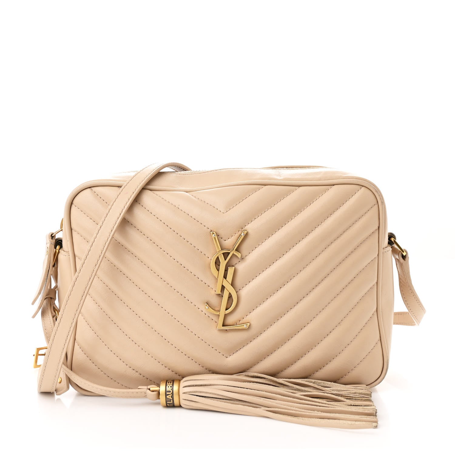 Calfskin Matelasse Monogram Lou Camera Bag Nude Powder