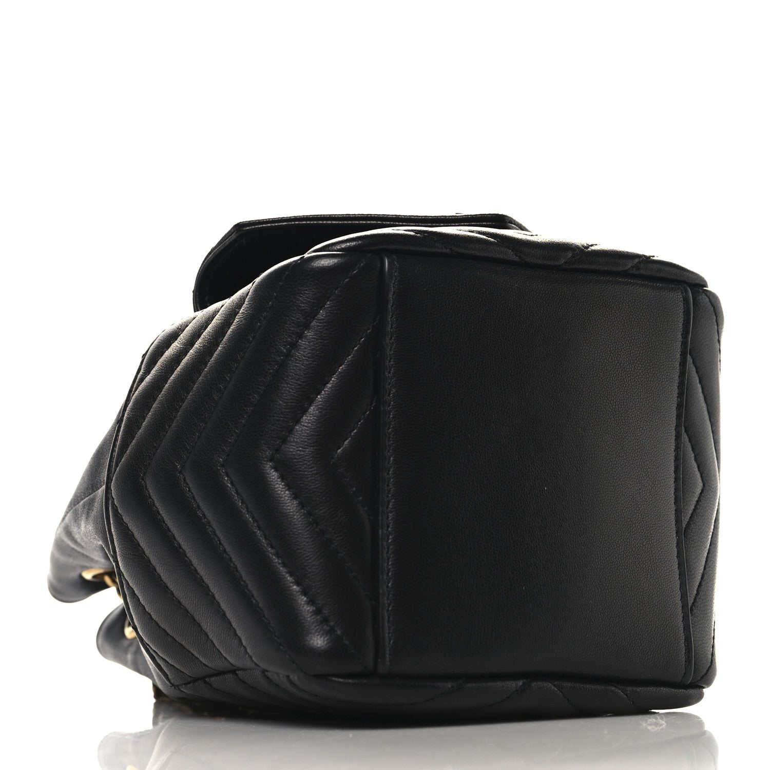 Lambskin Matelasse Monogram Joe Nano Bucket Bag Black