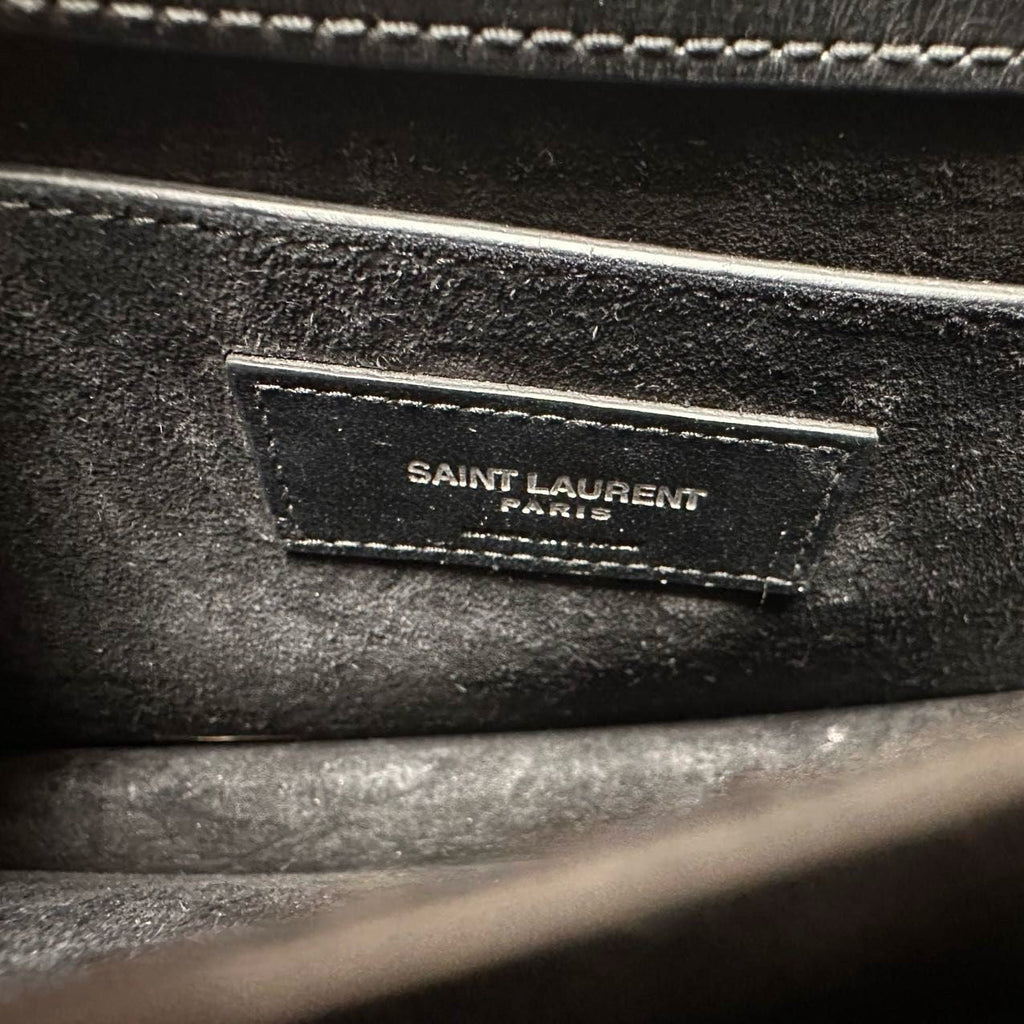 Saint Laurent Grey Calfskin Medium Monogram Sunset