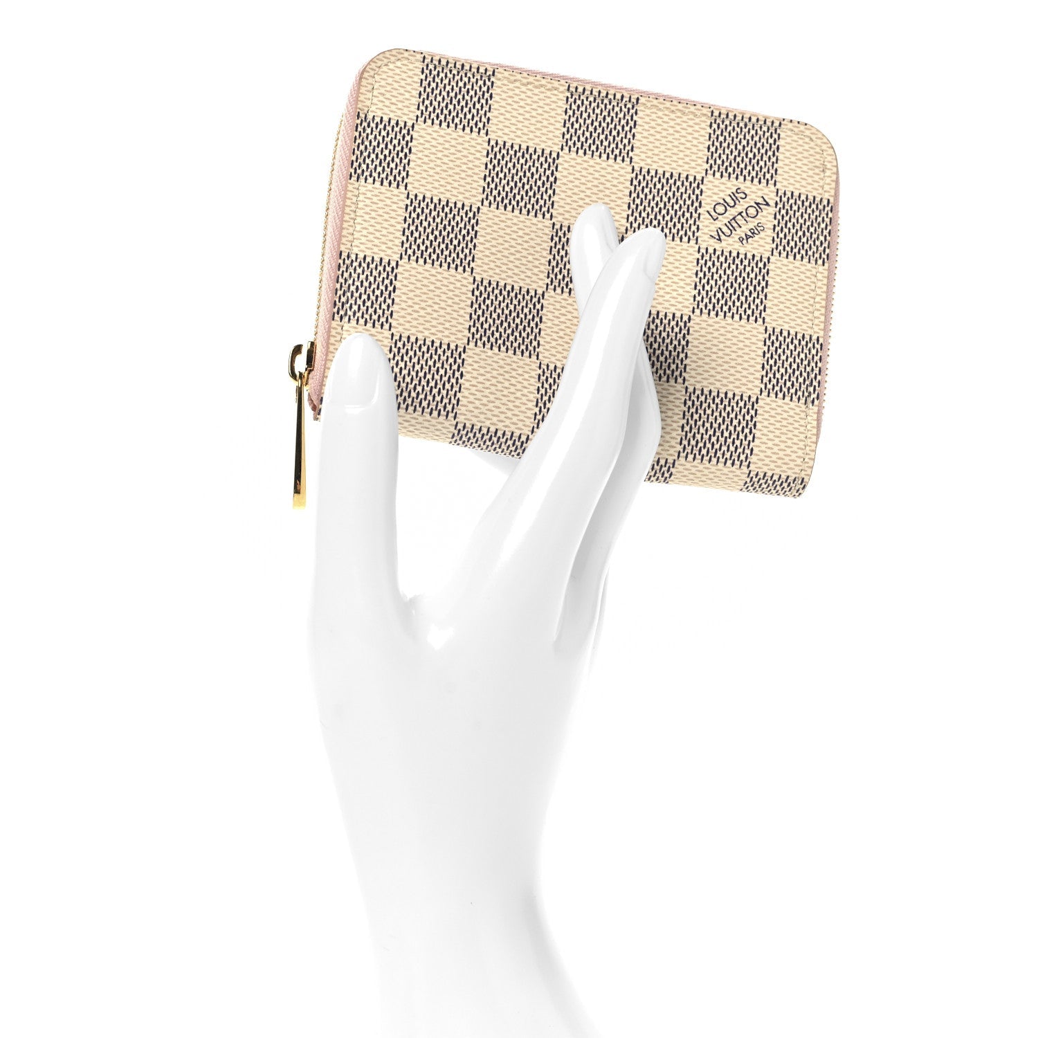 Damier Azur Zippy Coin Purse Rose Ballerine
