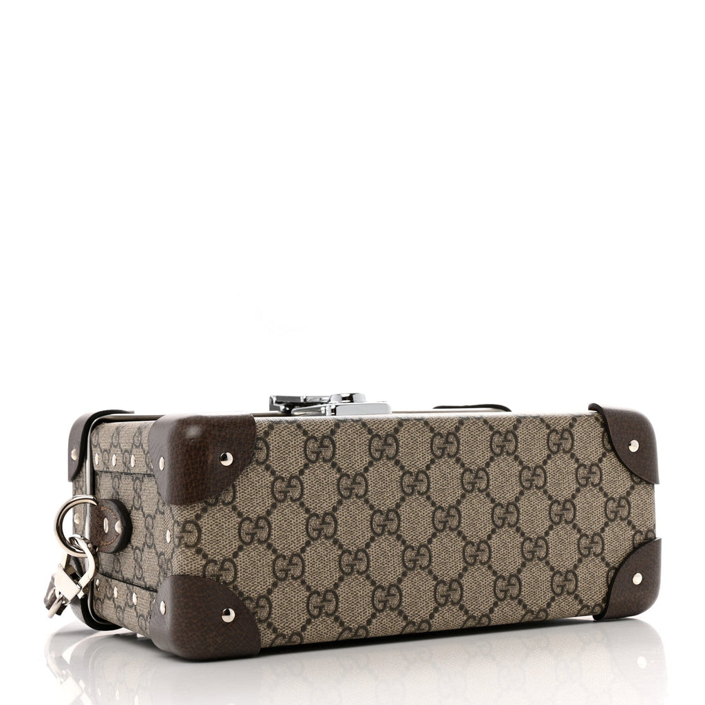 GG Supreme Monogram Globe-Trotter Beauty Case Brown