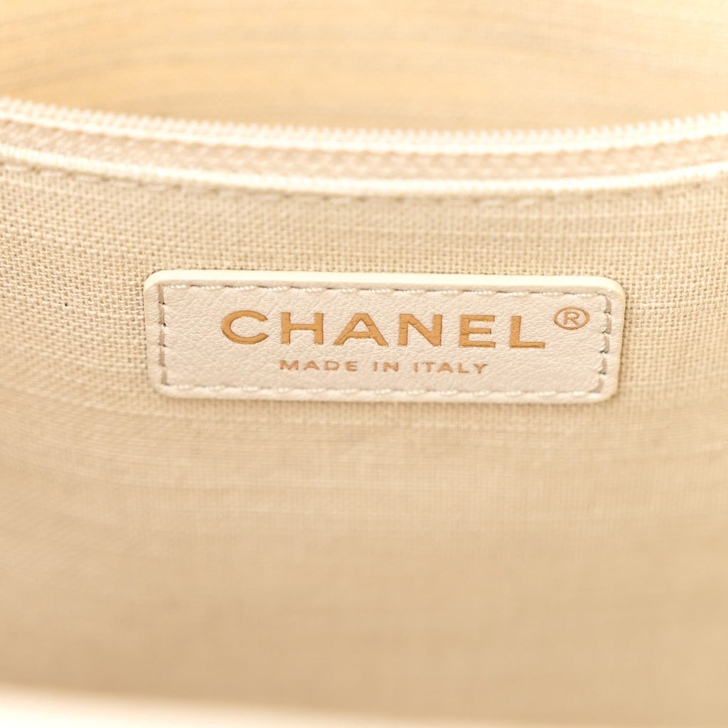 Canvas Small Deauville Tote Beige