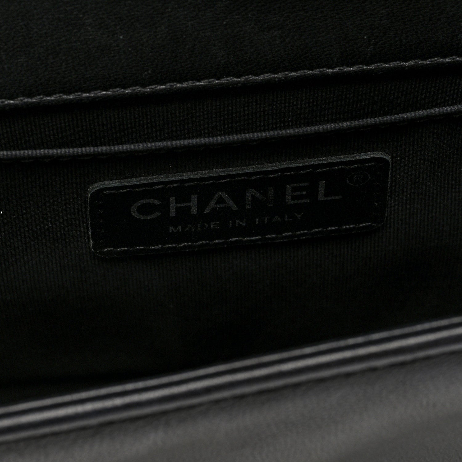Lambskin Quilted Medium Boy Flap Black
