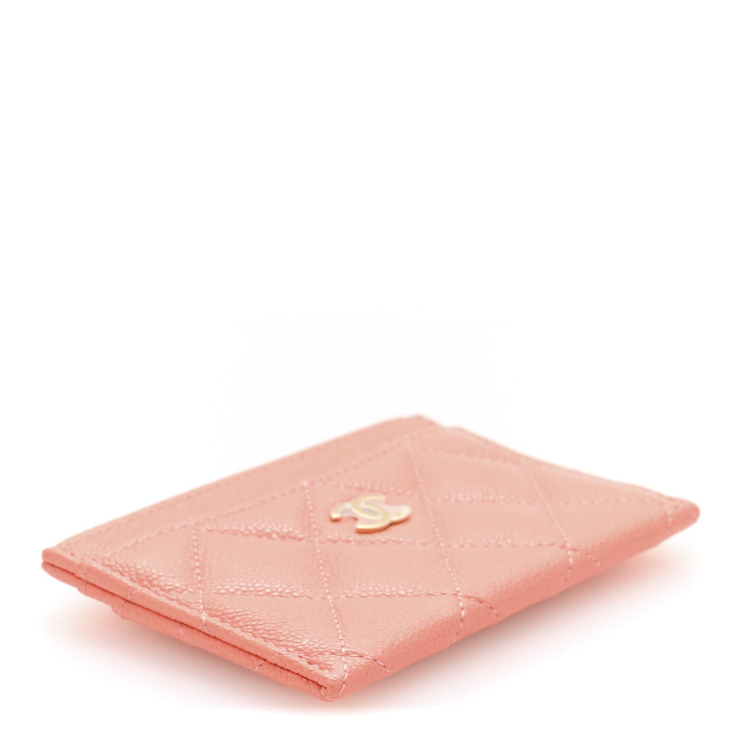 Caviar Quilted  Holder Orange
