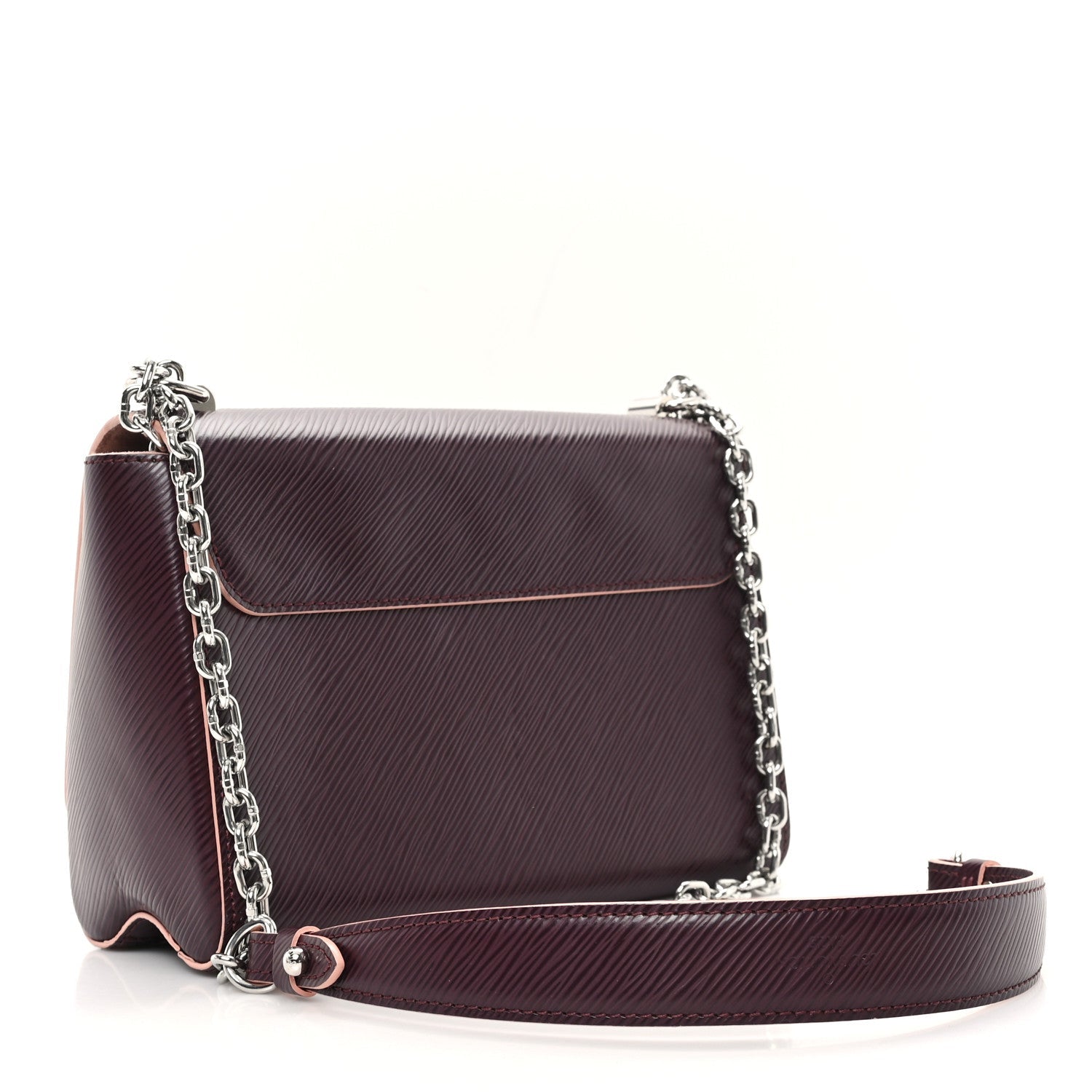 Epi Twist Shoulder Bag MM Prune Rose Poudre