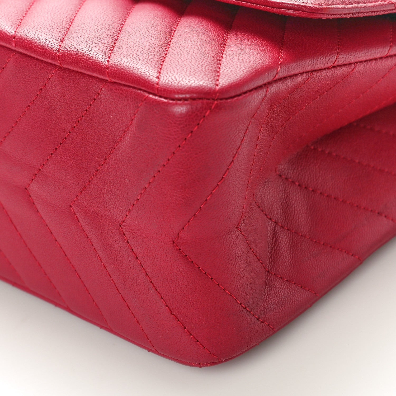 Sheepskin Chevron Quilted 2.55 Reissue 226 Flap Dark Pink