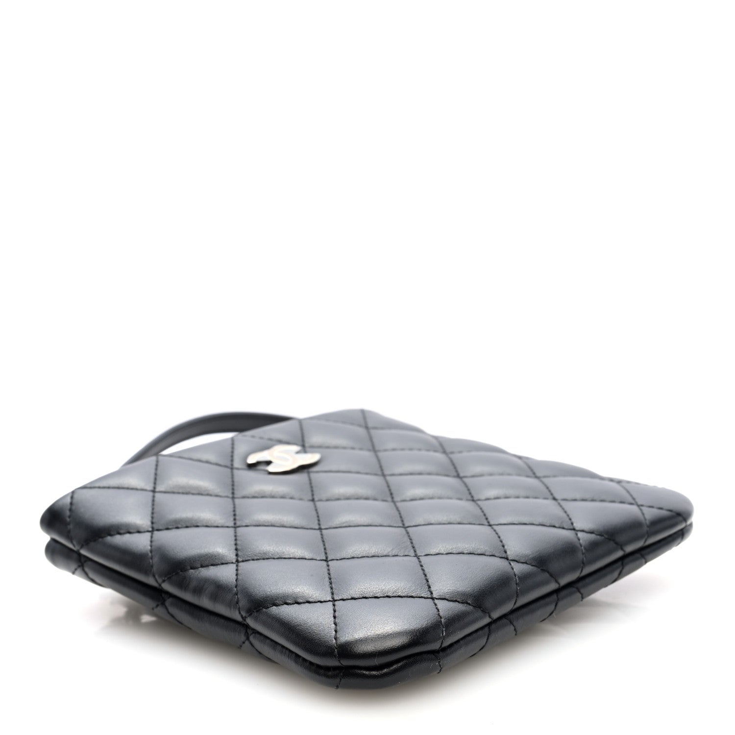 Lambskin Quilted Crossbody Bag Black