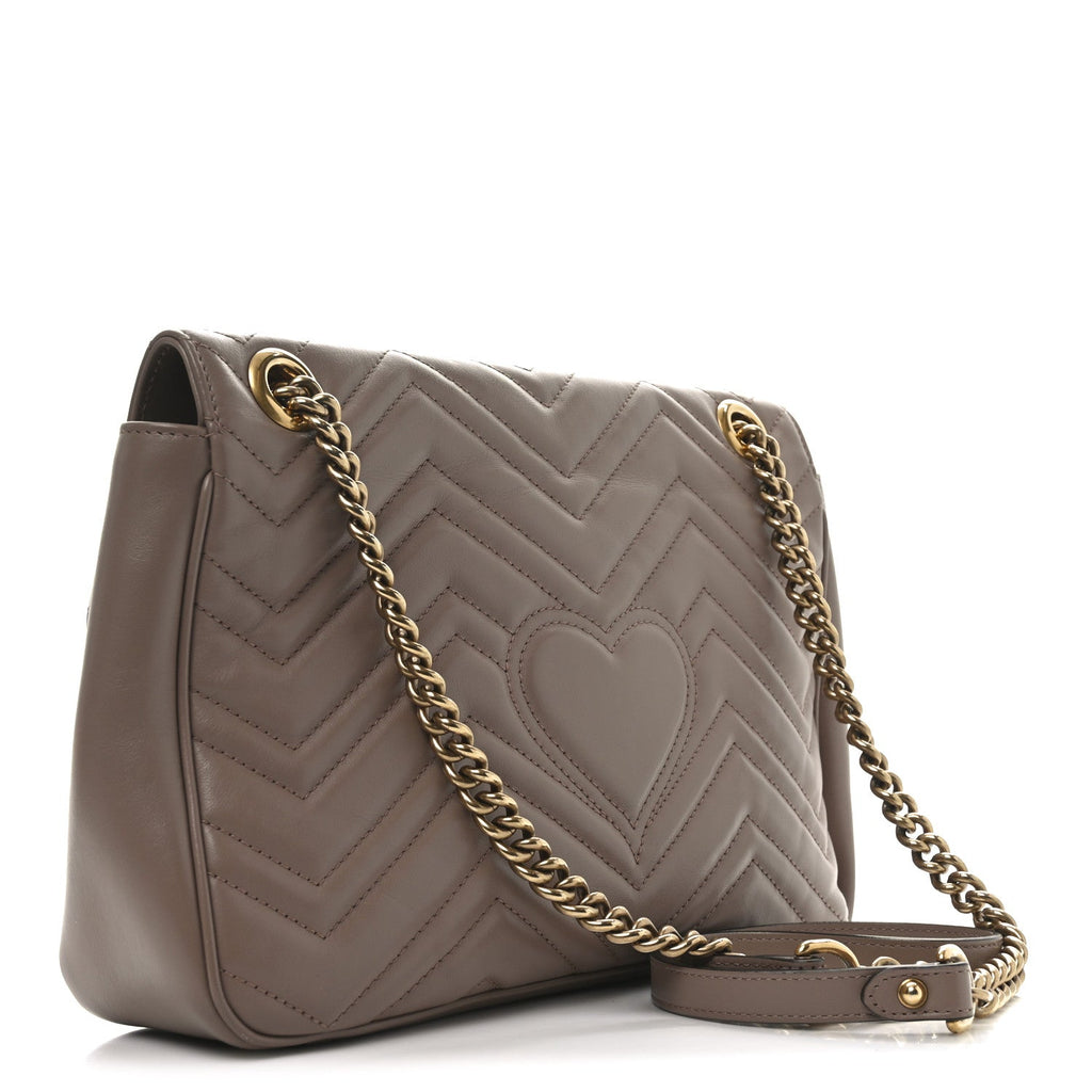 Calfskin Matelasse Medium GG Marmont Shoulder Bag Porcelain Rose
