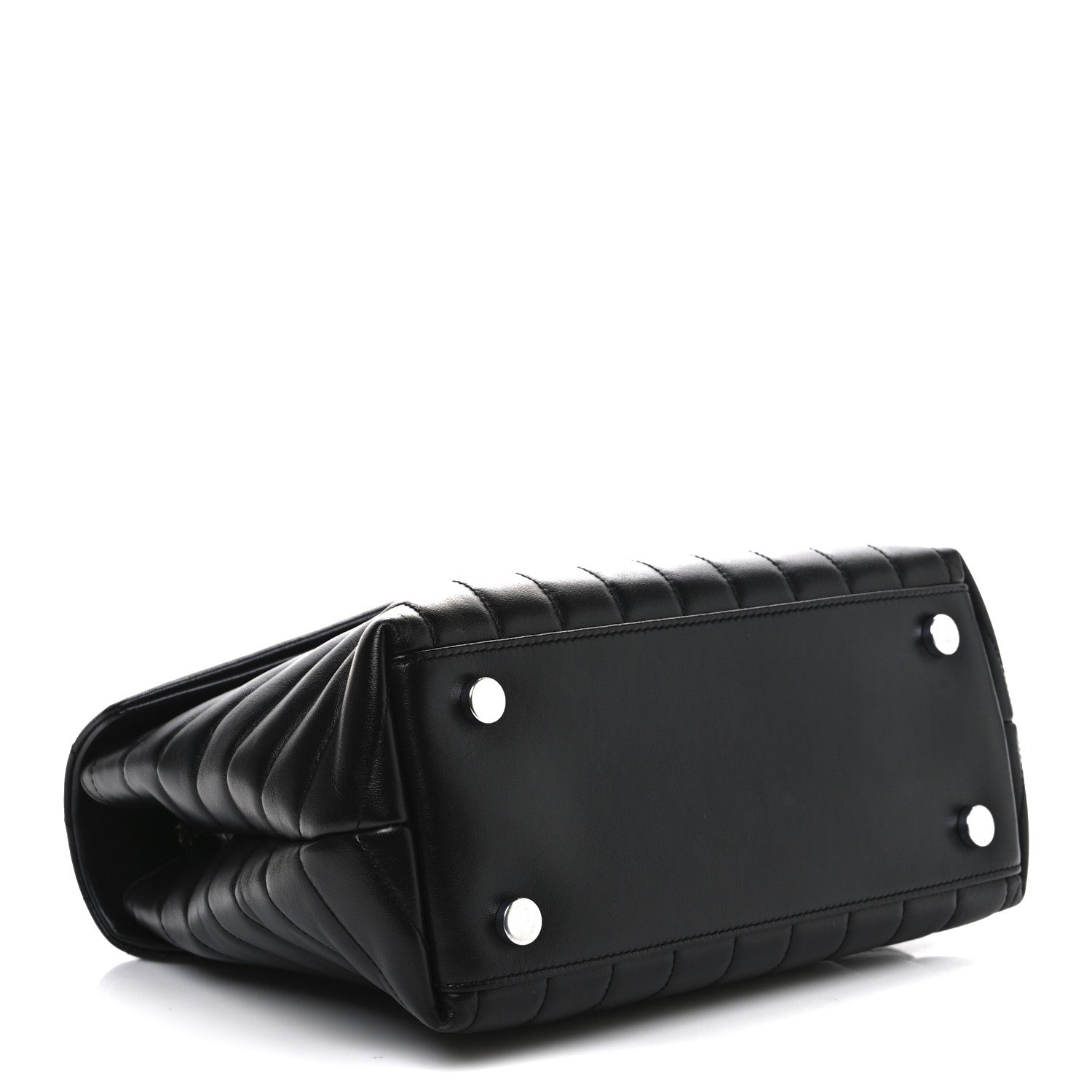 Calfskin Y Quilted Monogram Medium Loulou Satchel Black