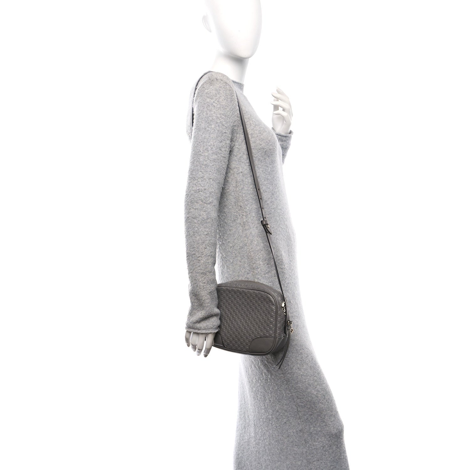 Microguccissima Mini Bree Messenger Bag Grey
