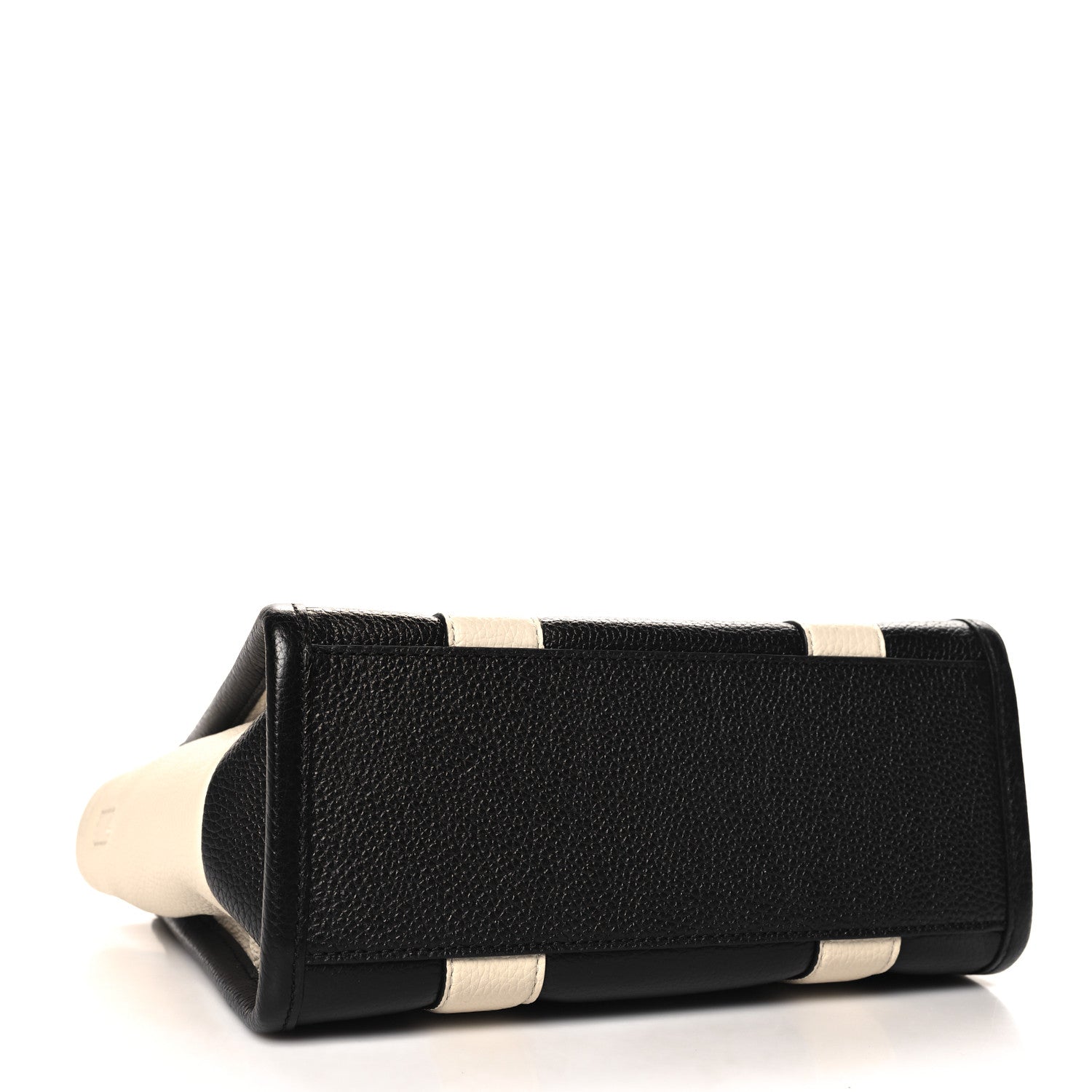 Grained Calfskin Colorblock Mini The Tote Bag Ivory Multi