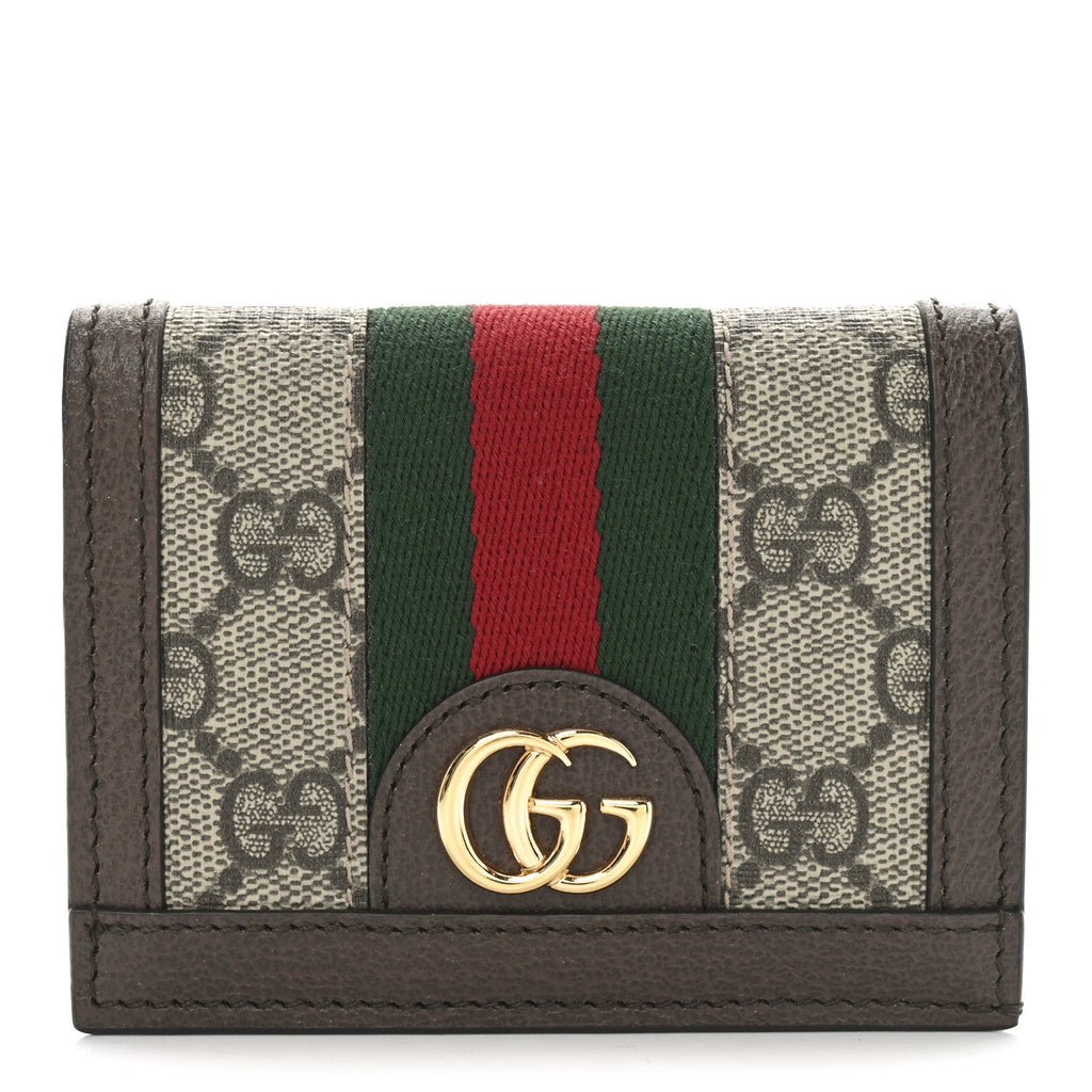 GG Supreme Monogram Web Ophidia  Case Beige New Acero
