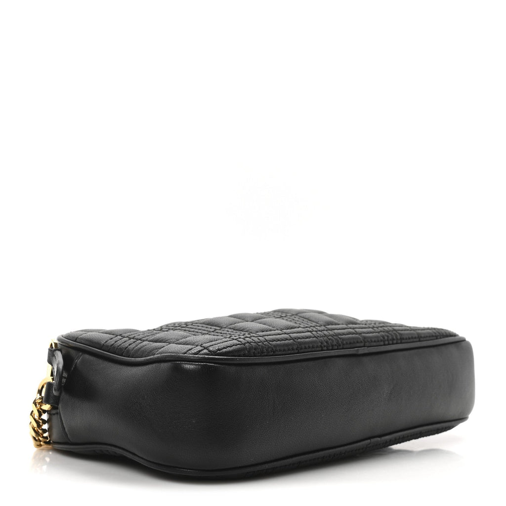 Lambskin Quilted Camera Bag Black