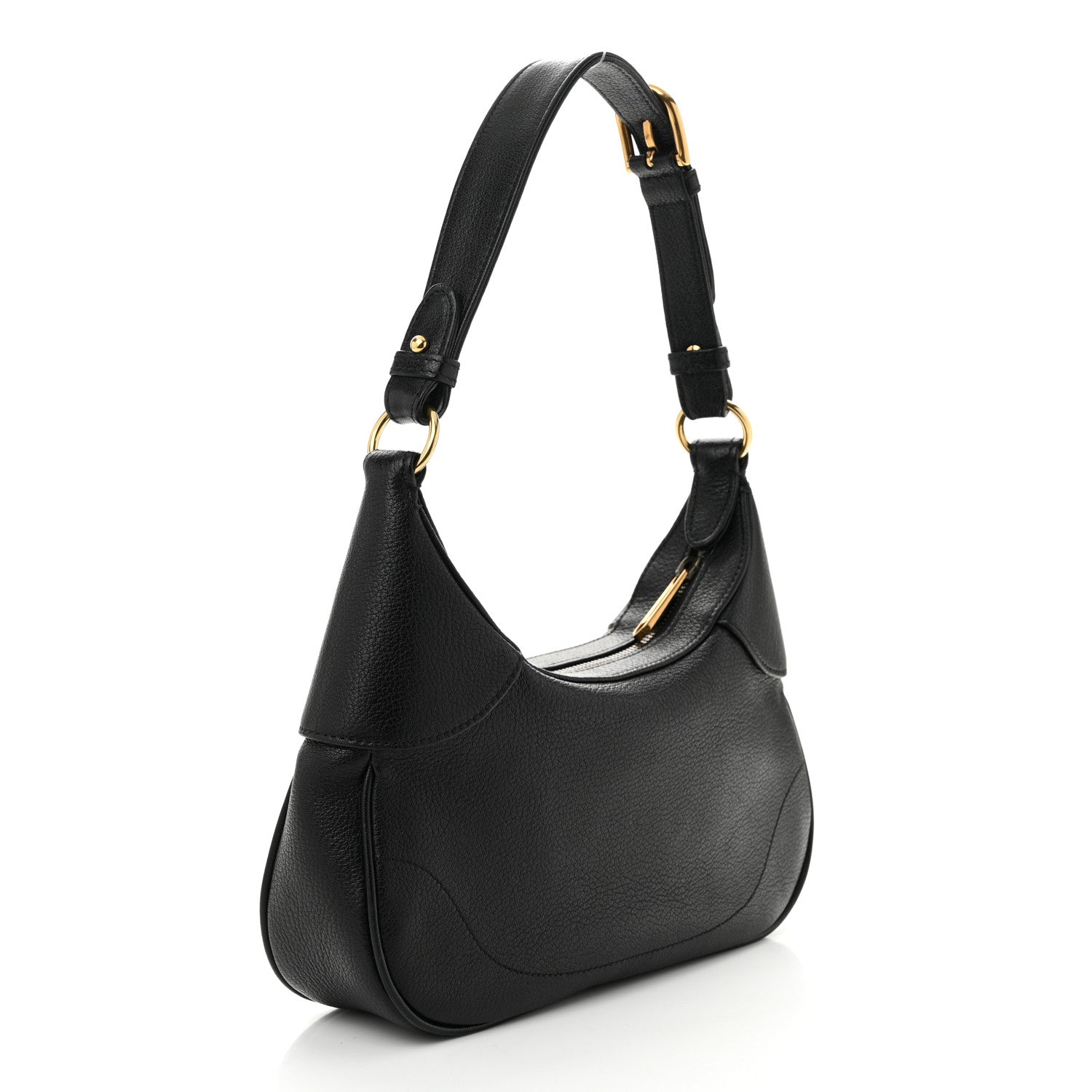 Goatskin Small Aphrodite Shoulder Bag Black