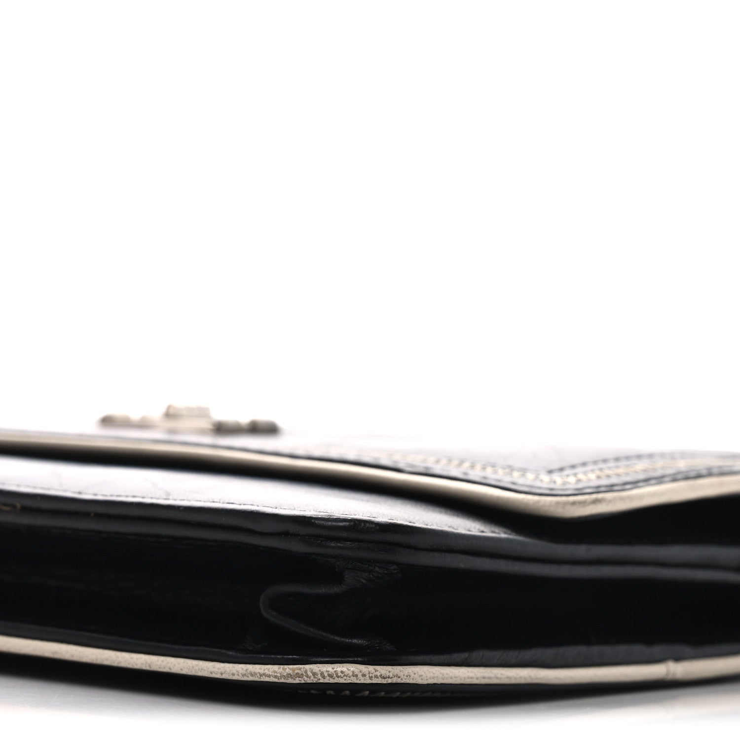 Lambskin Mademoiselle Wallet On Chain WOC Black