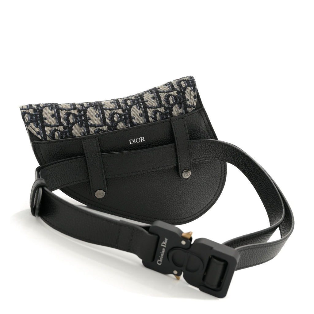 HOMME Oblique Saddle Belt Bag Blue