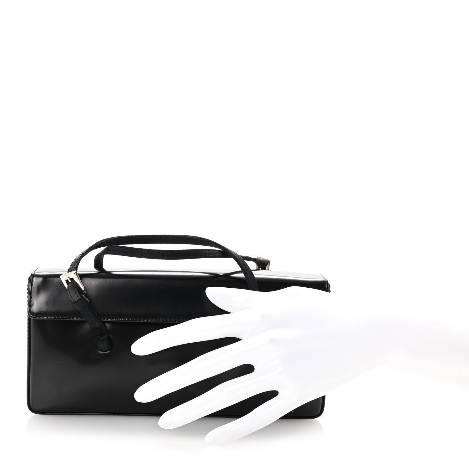 Spazzolato Mini Clutch Bag Black