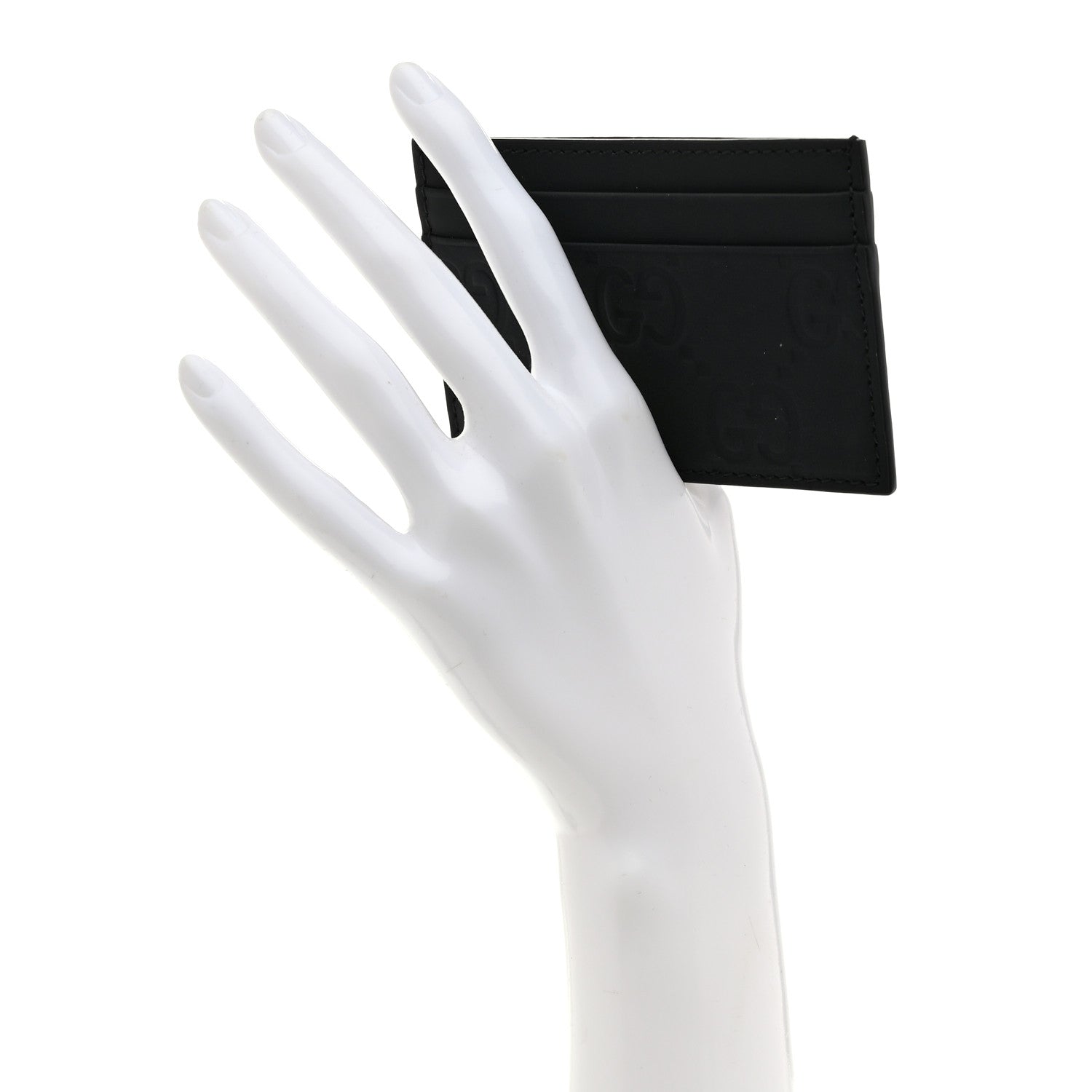 Rubber Effect GG Embossed  Holder Black