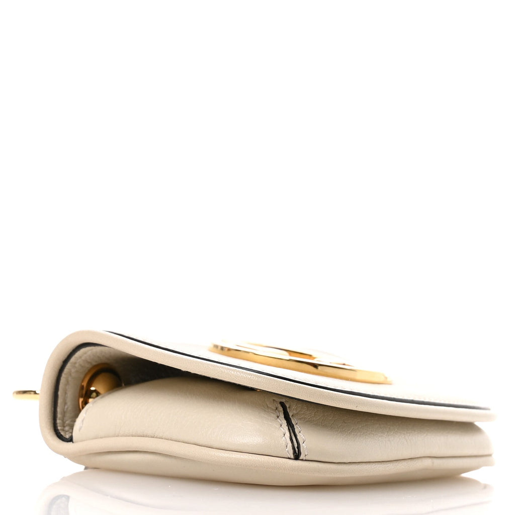 Roxy Calfskin Blondie  Case Wallet with Strap Mystic White
