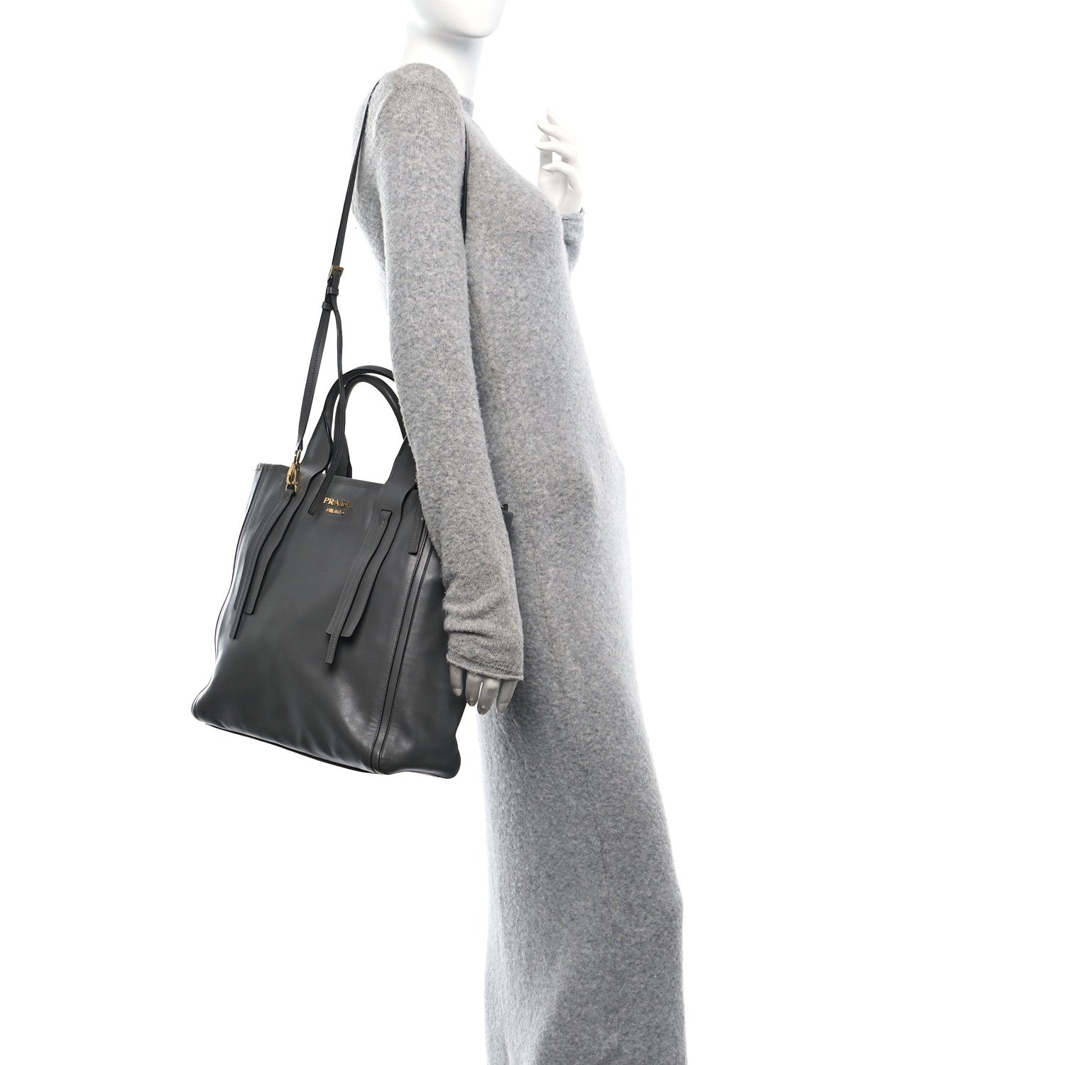 Grace Lux Light Medium Ouverture Shoulder Bag Marmo