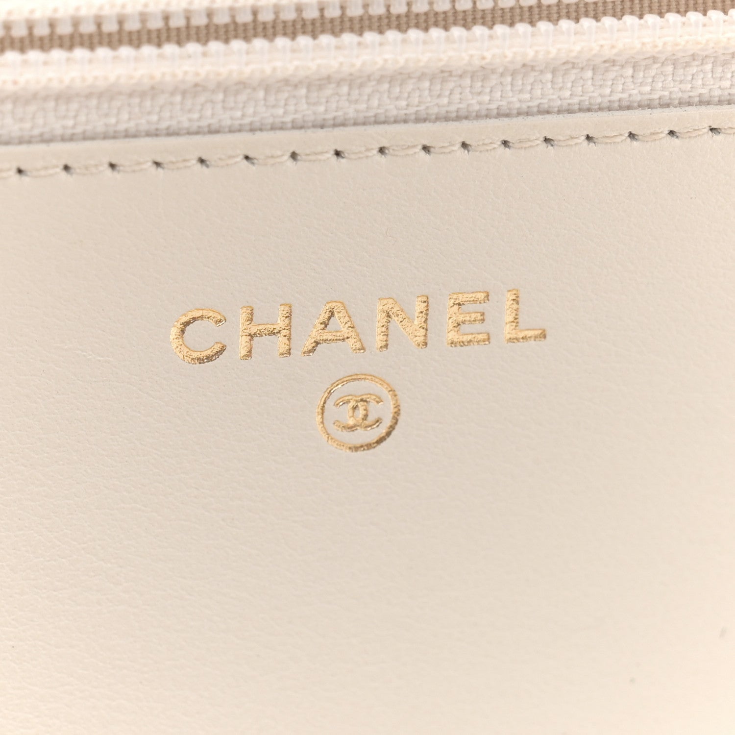 Caviar Quilted Vintage Mademoiselle Wallet On Chain WOC White