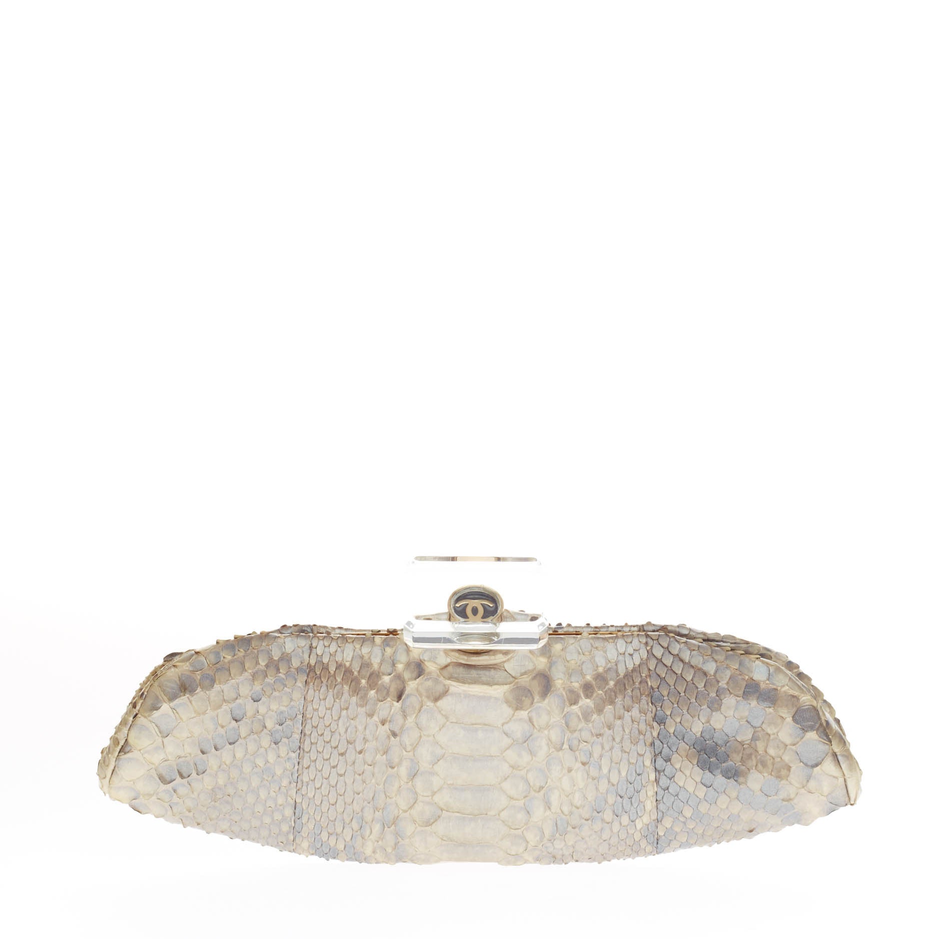 Bottle Top Evening Clutch Python