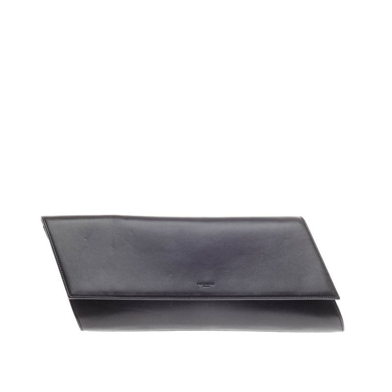 Diagonale Clutch Leather