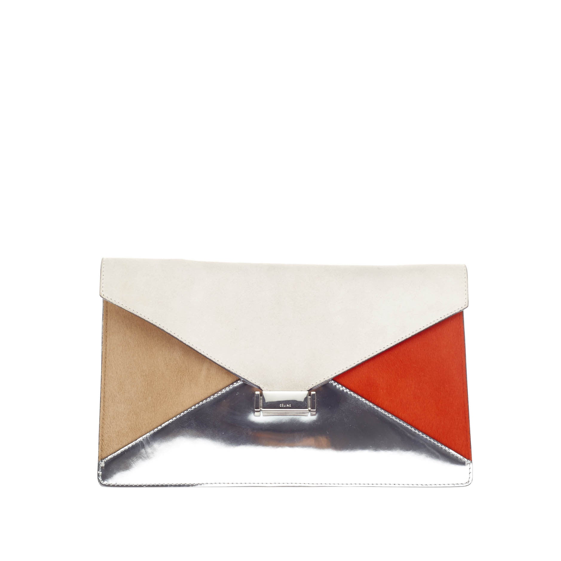 Diamond Clutch Suede and Pony Hair Medium