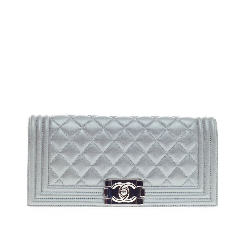 Boy Flap Clutch Quilted Calfskin Small