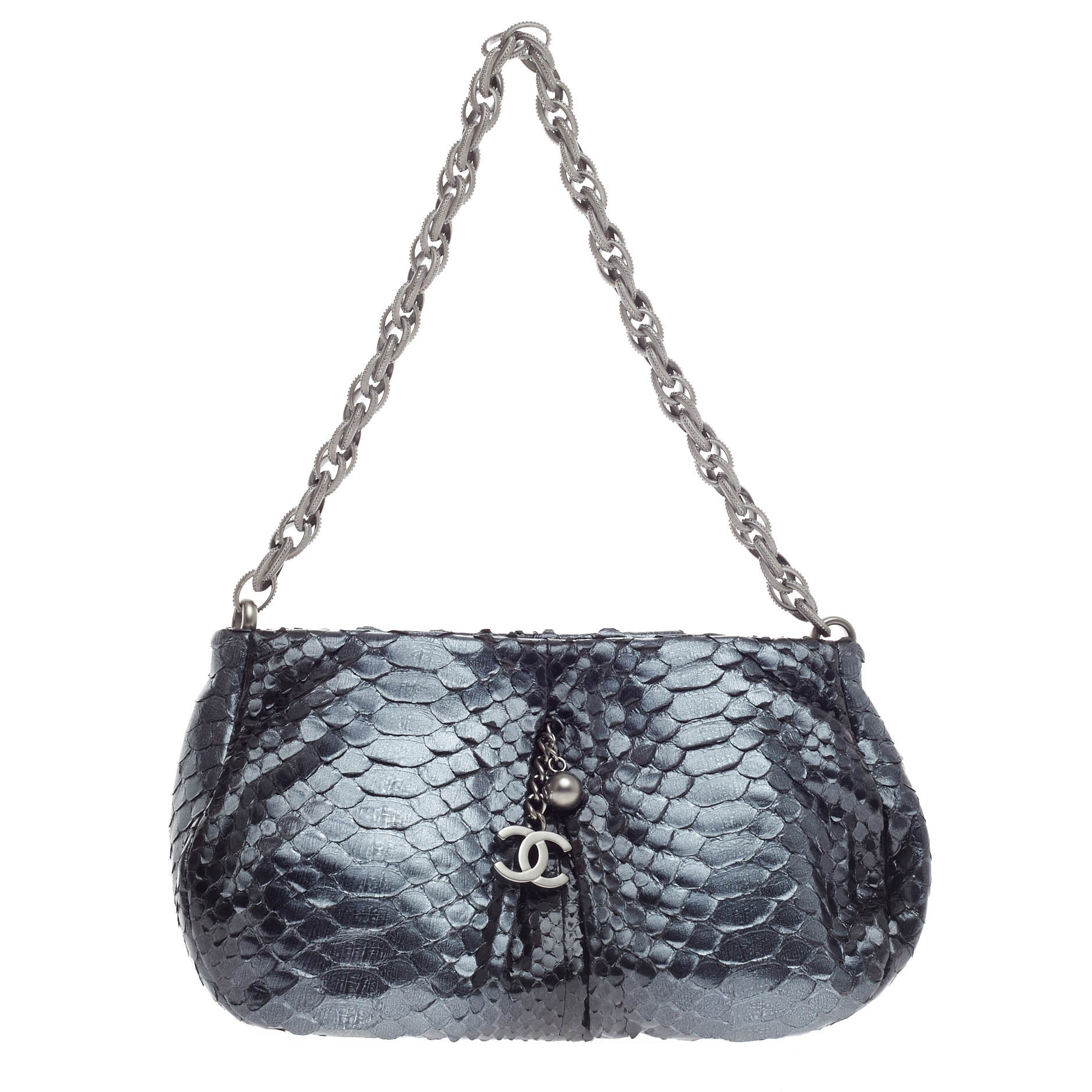 Chain Strap Pochette Python Mini