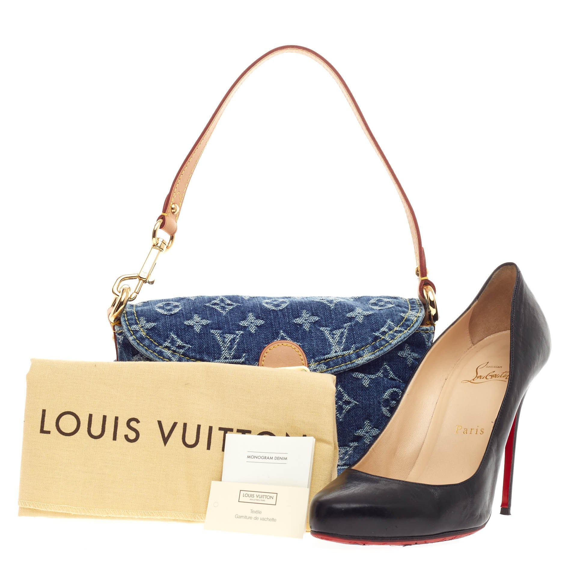 Pleaty Handbag Denim Mini