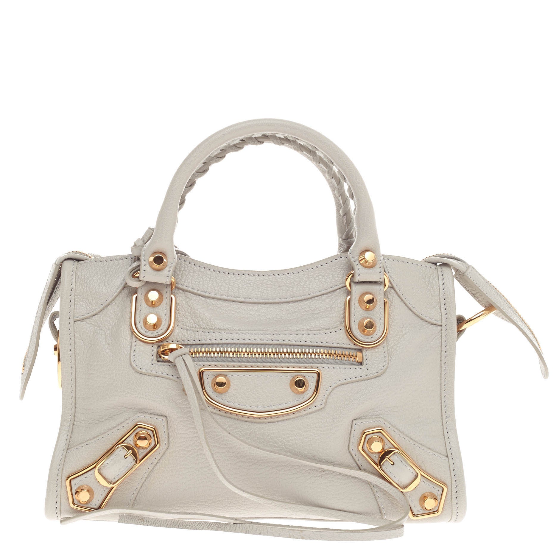 City Classic Metallic Edge Handbag Leather Mini