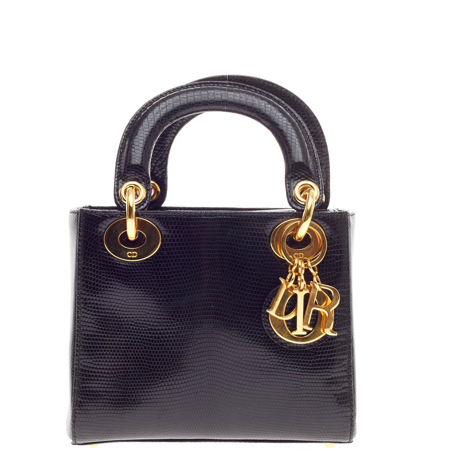 Lady Dior Handbag Lizard Mini