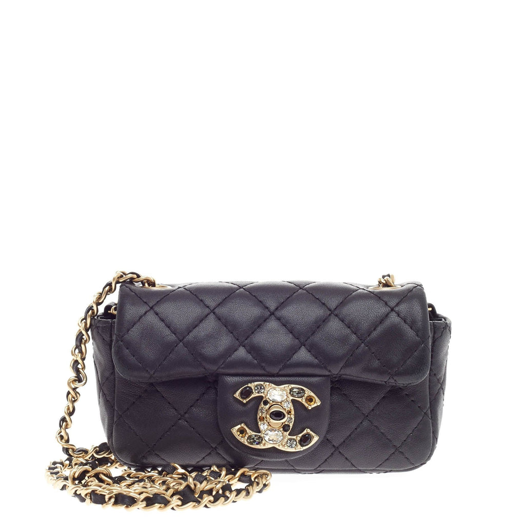 Precious Jewel Flap Bag Quilted Lambskin Extra Mini
