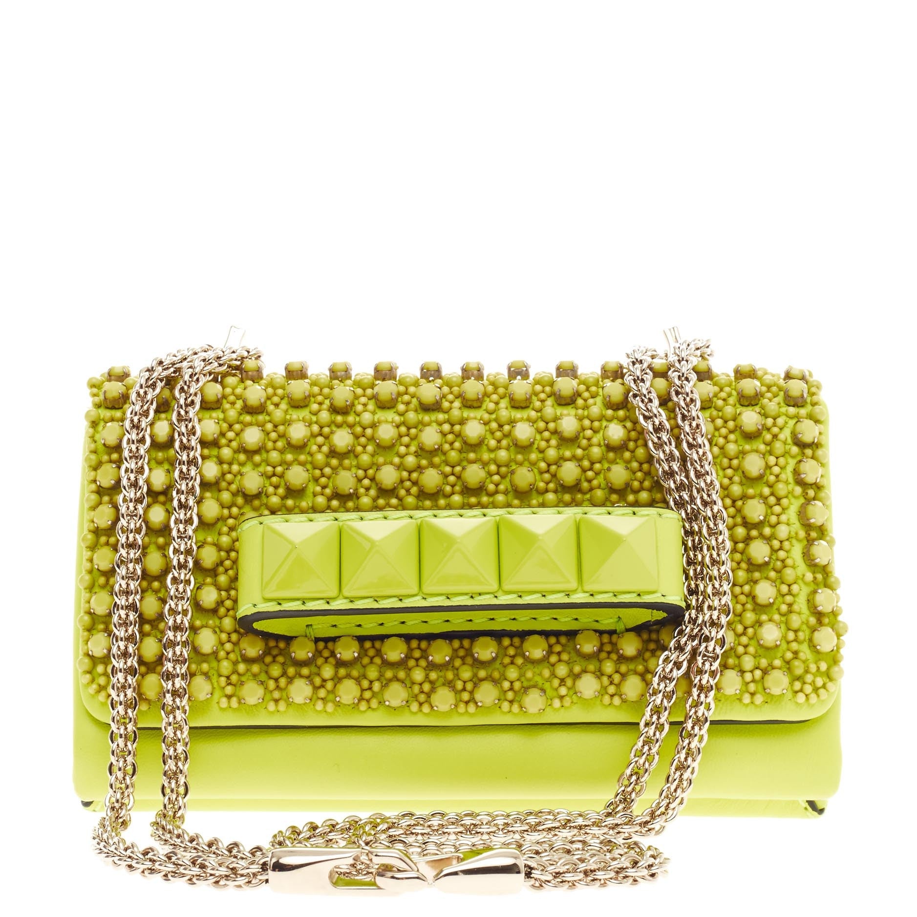 Va Va Voom Clutch Beaded Leather Small