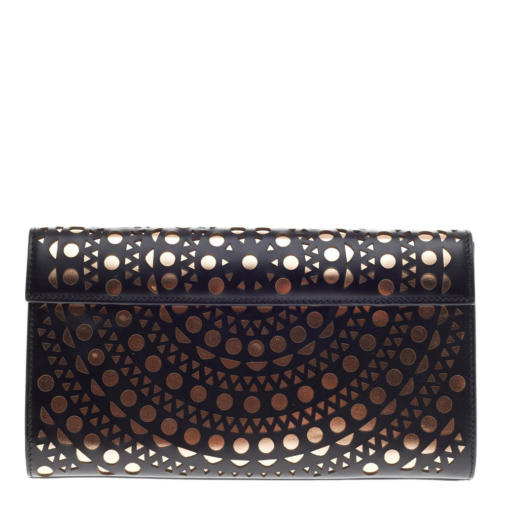 Flap Clutch Laser Cut Leather Small