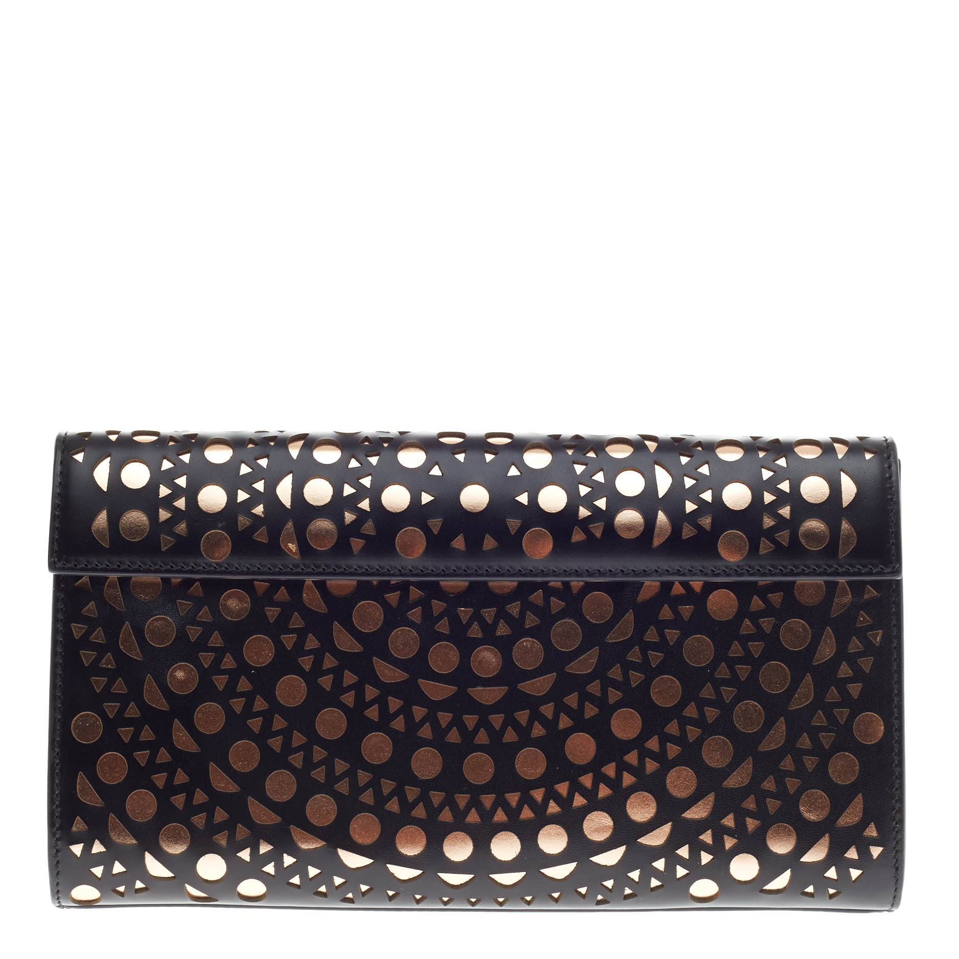 Flap Clutch Laser Cut Leather Small