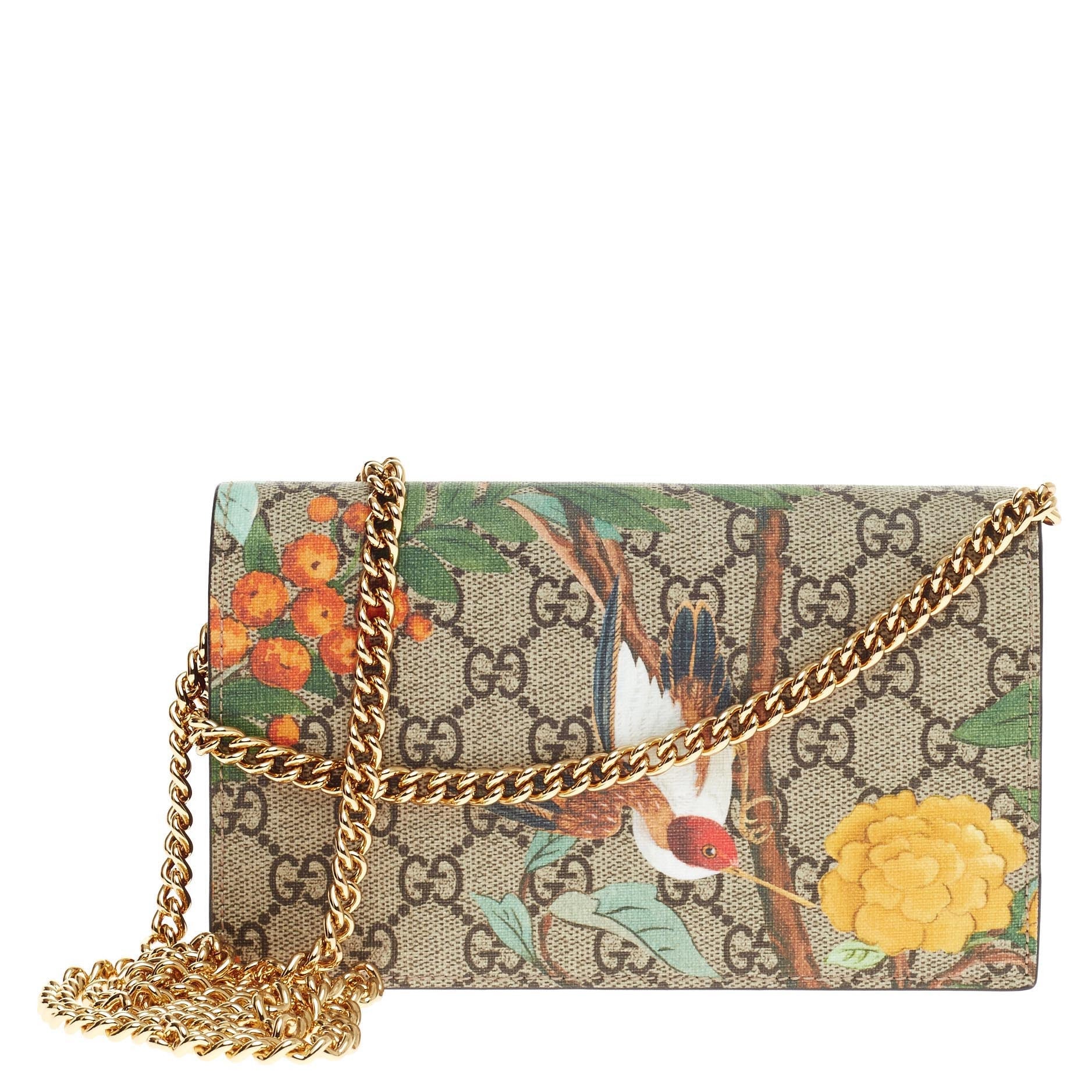 Chain Bag Tian Print GG Coated Canvas Mini