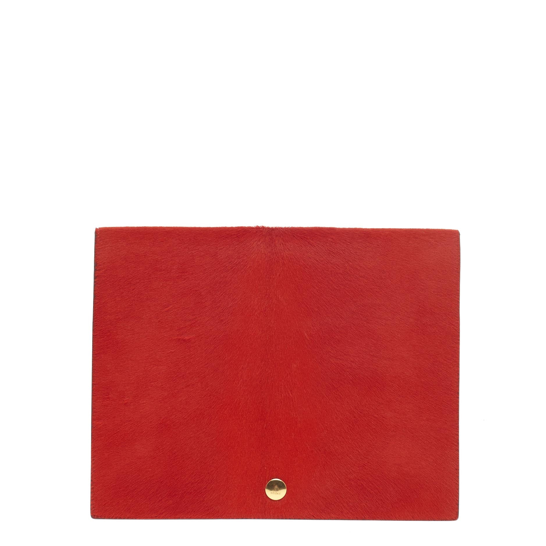 Double Flap Clutch Pony Hair