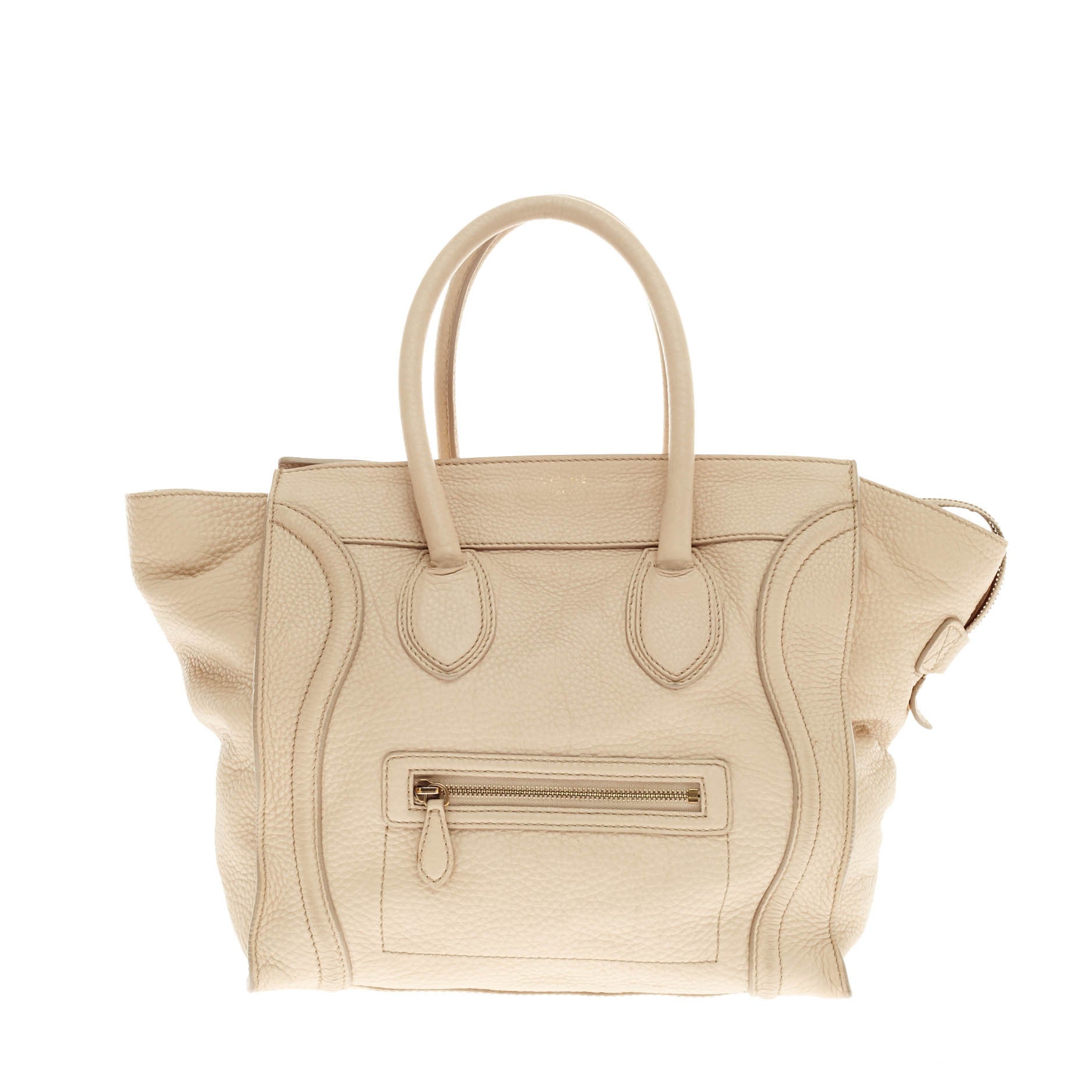Luggage Handbag Grainy Leather Mini