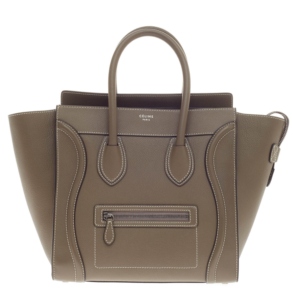 Luggage Handbag Grainy Leather Mini