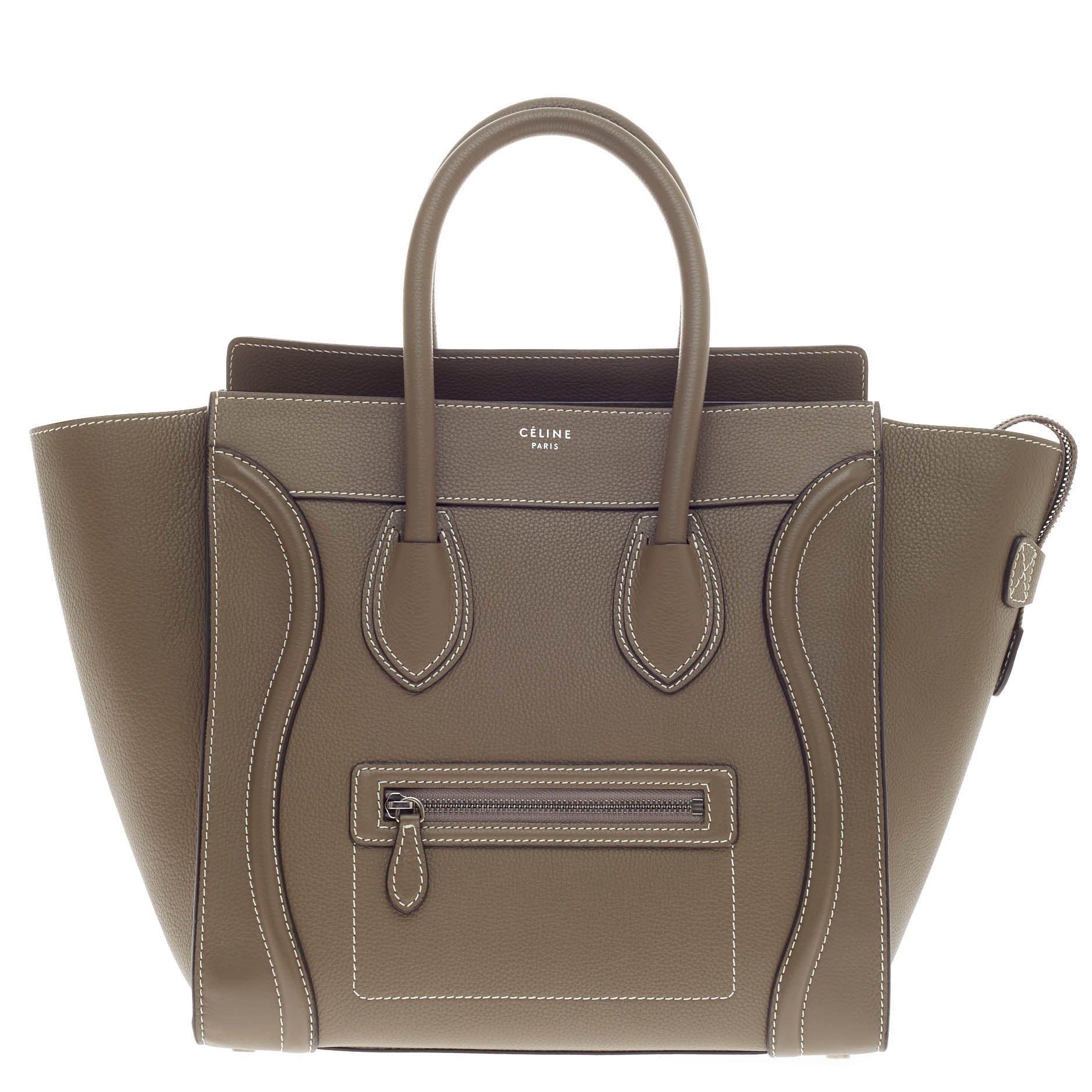 Luggage Handbag Grainy Leather Mini