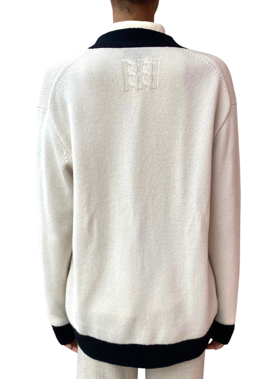 Nili Lotan White Neshat Cashmere igan - M