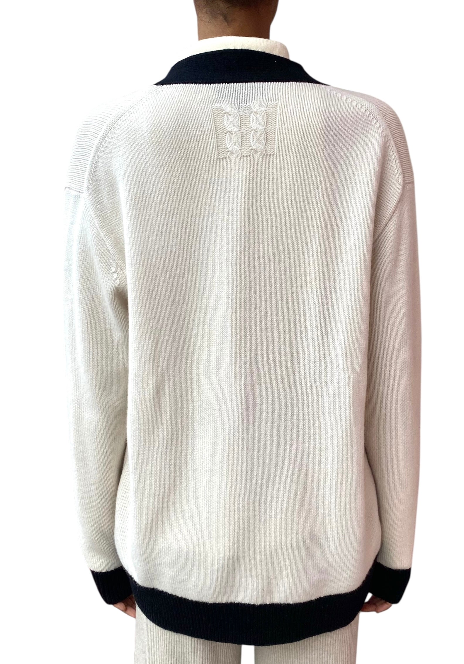 Nili Lotan White Neshat Cashmere igan - M